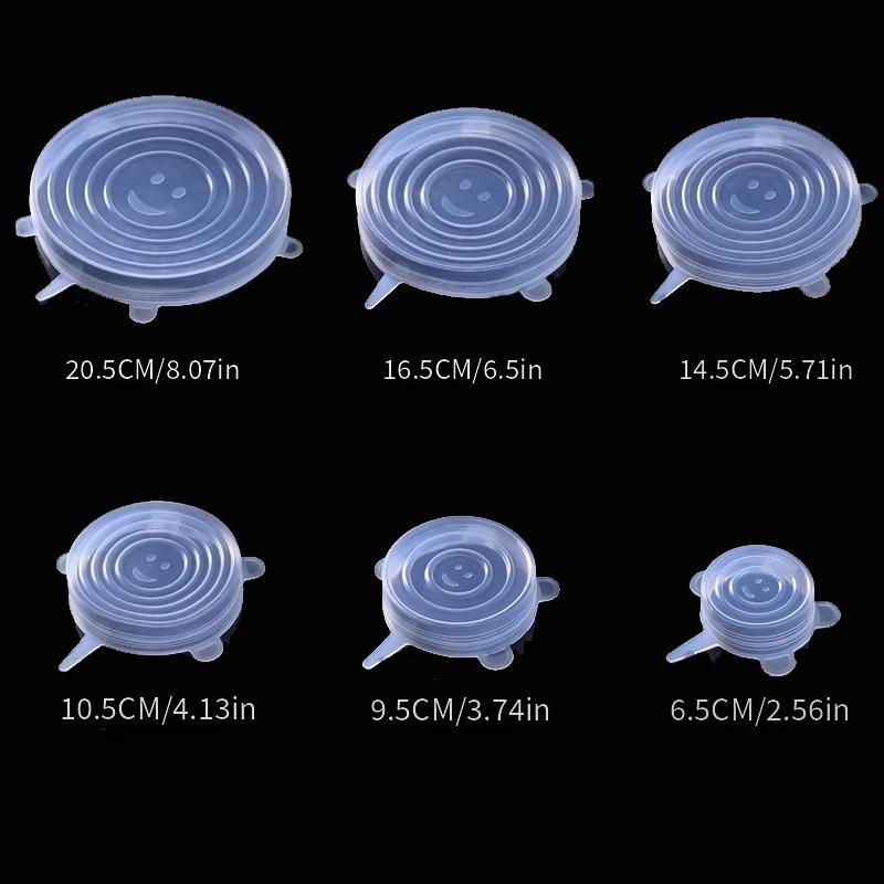 6pcs Silicone Stretch Lids for Food Storage-2
